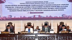 DPRD Prov.Sumsel Dengarkan Jawaban Gubernur Atas Pandangan Umum Fraksi-Fraksi DPRD Prov. Sumsel Terhadap Raperda Perubahan APBD TA 2025