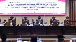 DPRD Sumsel Sampaikan Laporan Hasil Pembahasan Banggar Terhadap Raperda Pertanggungjawaban Pelaksanaan APBD TA 2024 Dan Setujui Menjadi  Perda